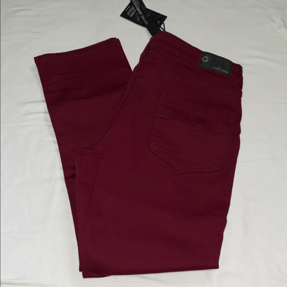 Fried Denim Deep Red Slim Jeans